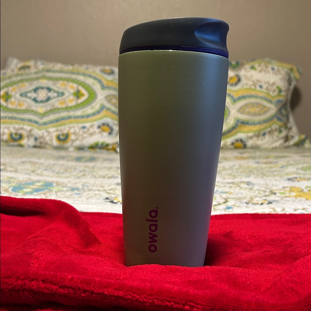 Owala Green purple Travel Mug
